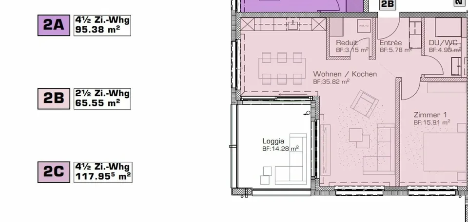 Erstvermietung: moderne 2.5-Zimmerwohnung