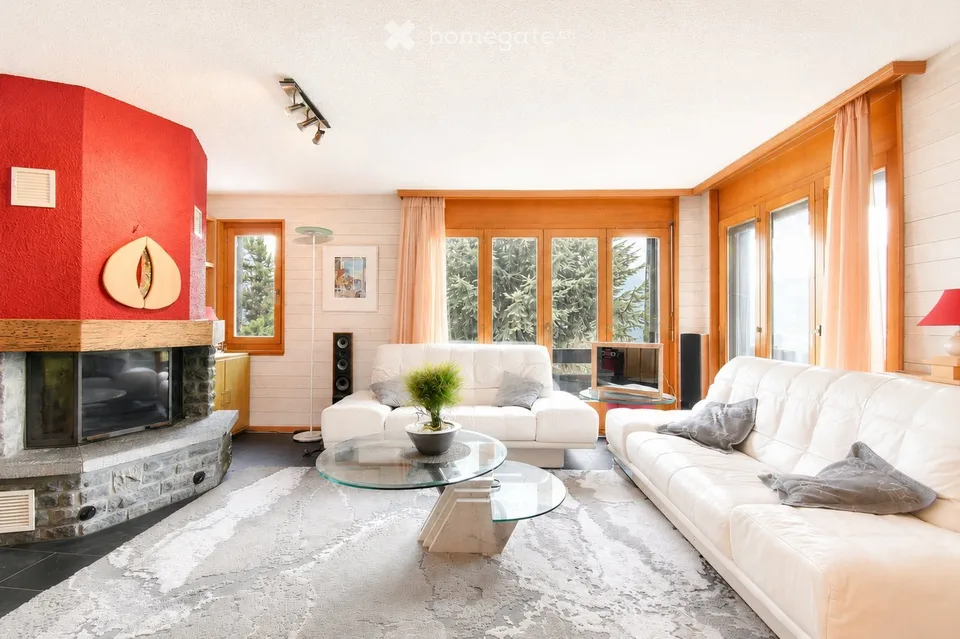 CRANS-MONTANA (MOLLENS) – CHALET FAMILIARE CON 4 CAMERE, GIARDINO E VERANDA