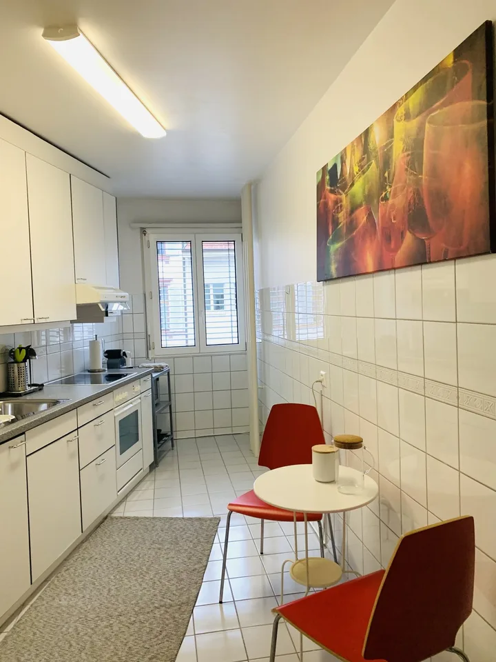 Furnished unit in city centre. All bedrooms facing the quiet back yard