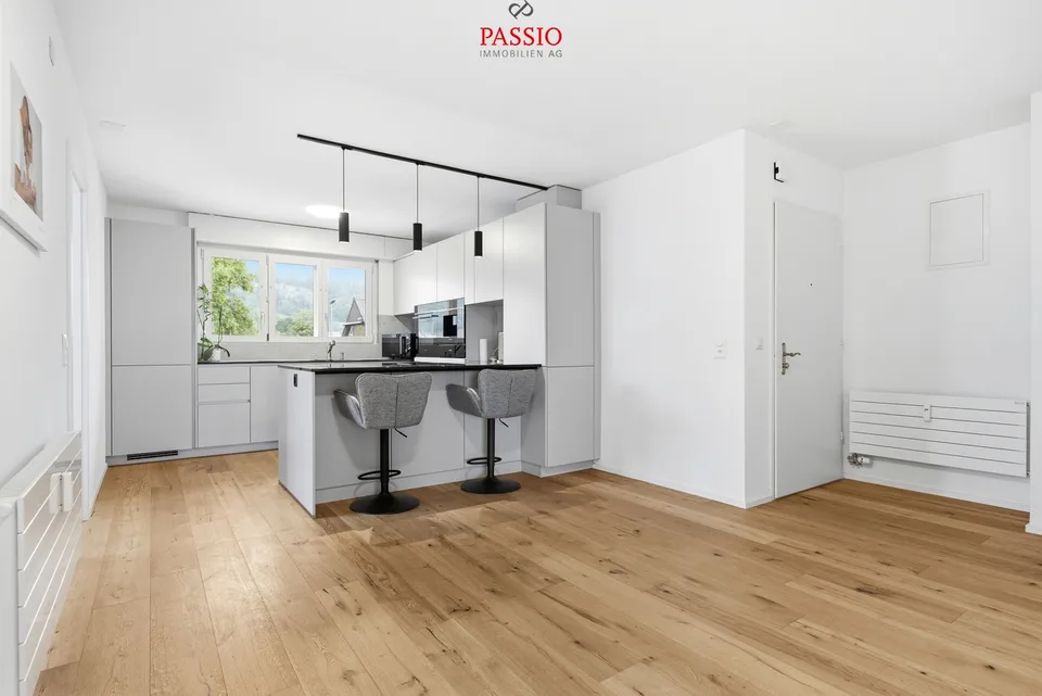 Appartamento di 4,5 locali ristrutturato con vista sulle Alpi e parte di giardino