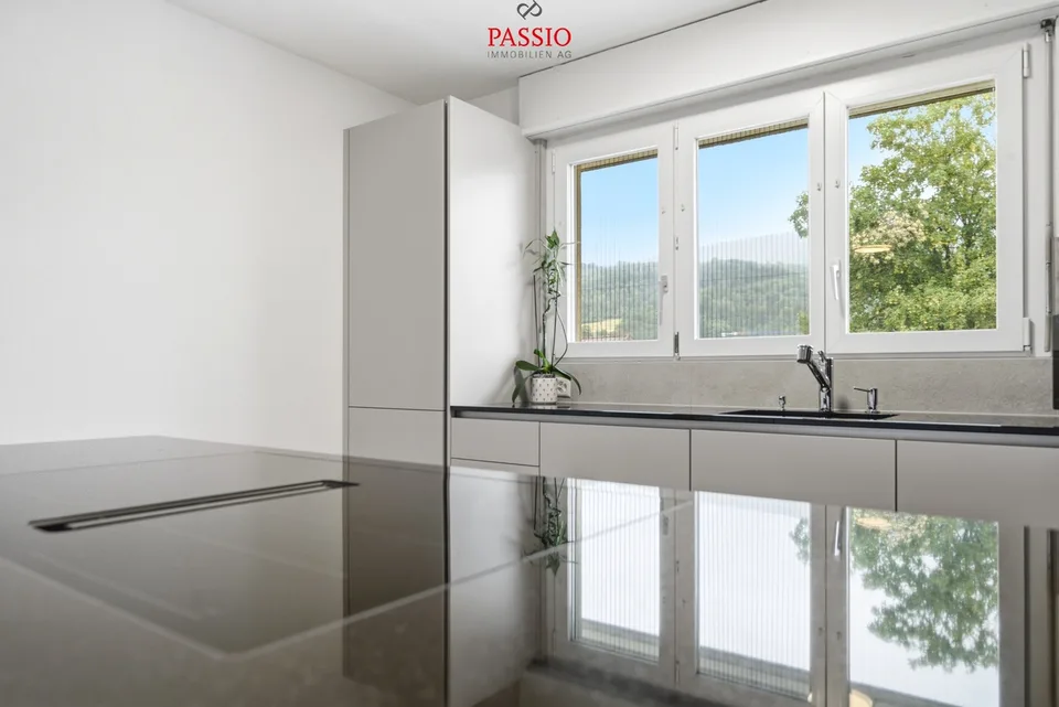 Appartamento di 4,5 locali ristrutturato con vista sulle Alpi e parte di giardino
