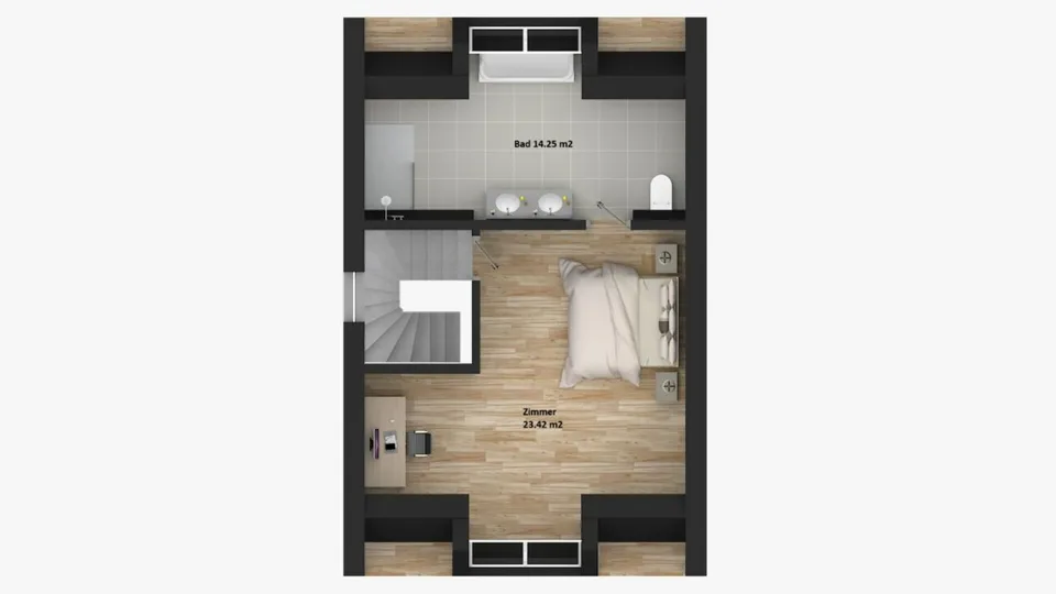 189 m2 Grosses Neubau EFH, (Haus A), 6.5 Zimmer mit Garten, Studio, 3 Nasszellen, Carport & Parkplatz