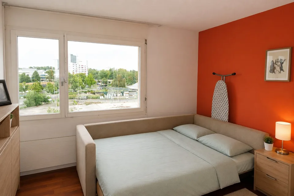 Appartamento mansardato soleggiato con grande terrazza e vista panoramica nel popolare Zürich-Schwamendingen