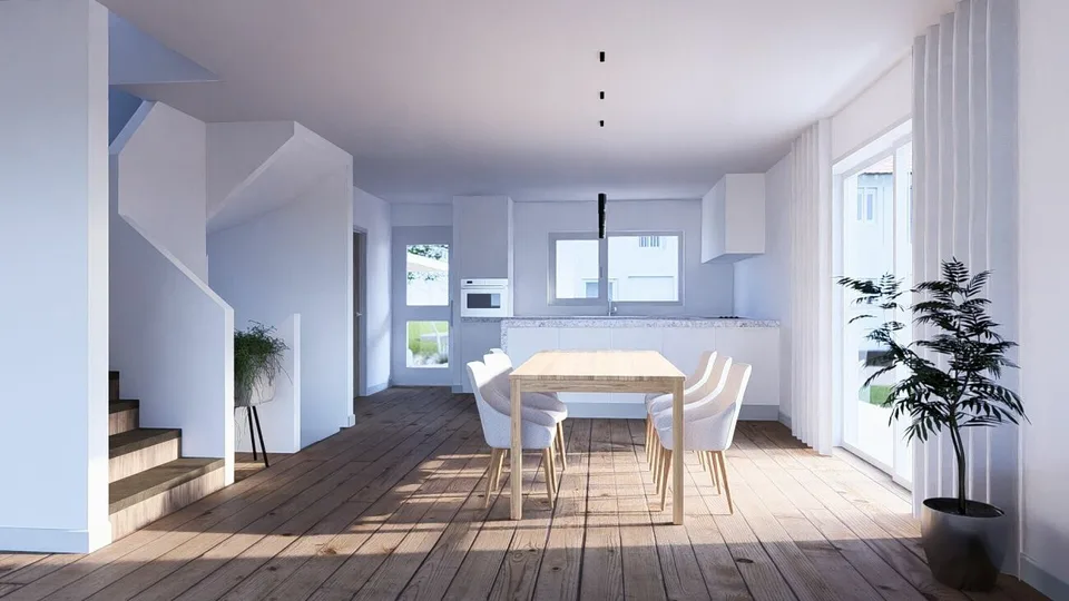 155 m2 Grosses Neubau-DEFH (Haus C), 6.5 DEFH, 3 Nasszellen, Garten, Sitzplatz, Carport & PP