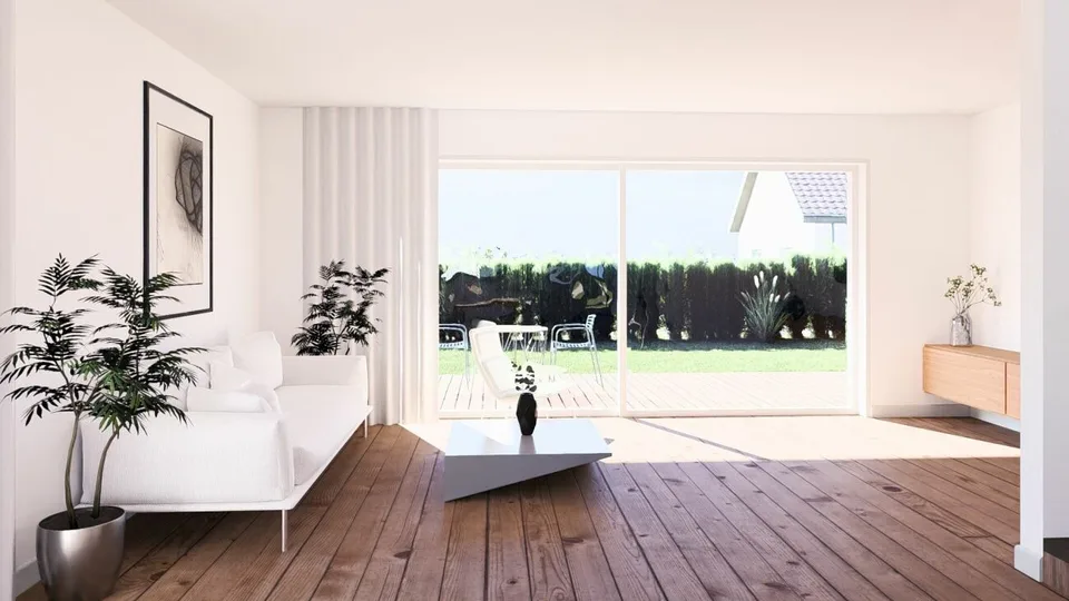 155 m2 Grosses Neubau-DEFH (Haus B), 6.5 DEFH, 3 Nasszellen, Garten, Sitzplatz, Carport & PP