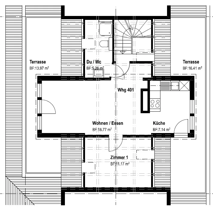 Chambre en colocation avec terrasse privée au dernier étage