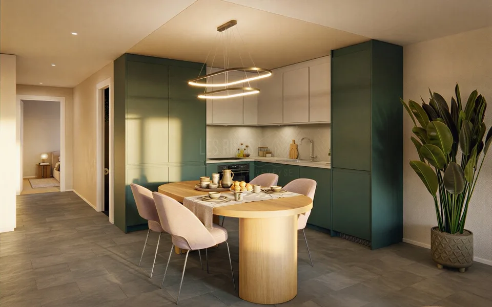 Châtel-Saint-Denis - Appartement neuf 5.5 pièces de 122 m² - Balcon