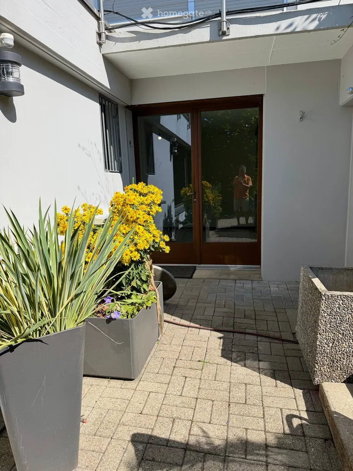 Premium-Wohnen in Ennetbaden: Loftartiges 3.5-Zimmer-Bijou mit Pool, Garten & Weitblick