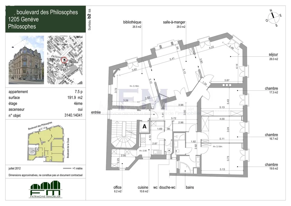 Philosophers' Boulevard - 7.5 rooms of approx. 192 m² on the 4th floor