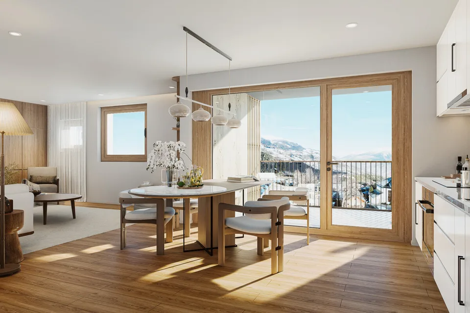 2.5-Room Attic Apartment for Rent (First Occupancy): New Building in Bürchen