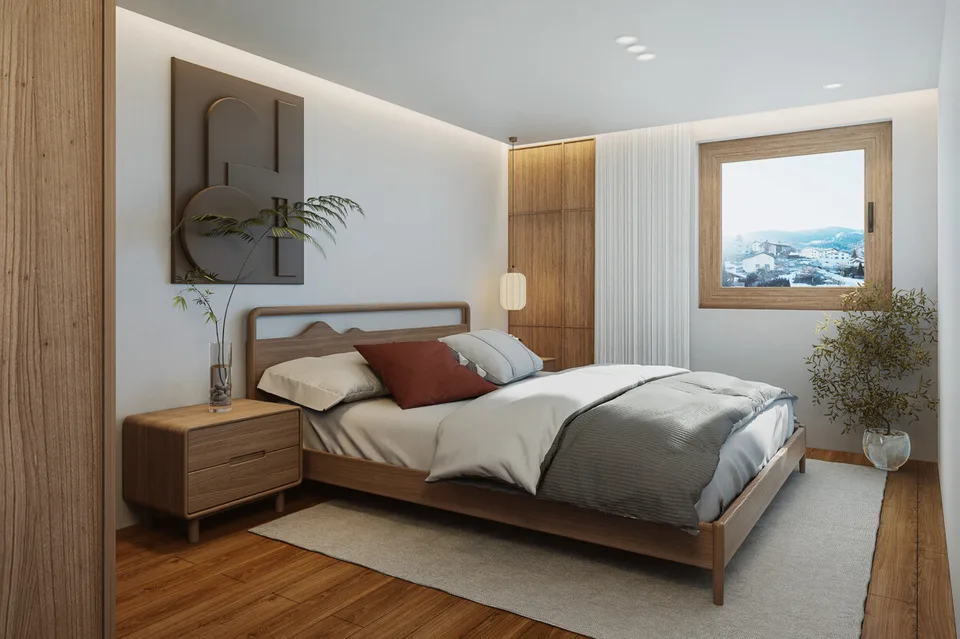 2.5-Room Attic Apartment for Rent (First Occupancy): New Building in Bürchen