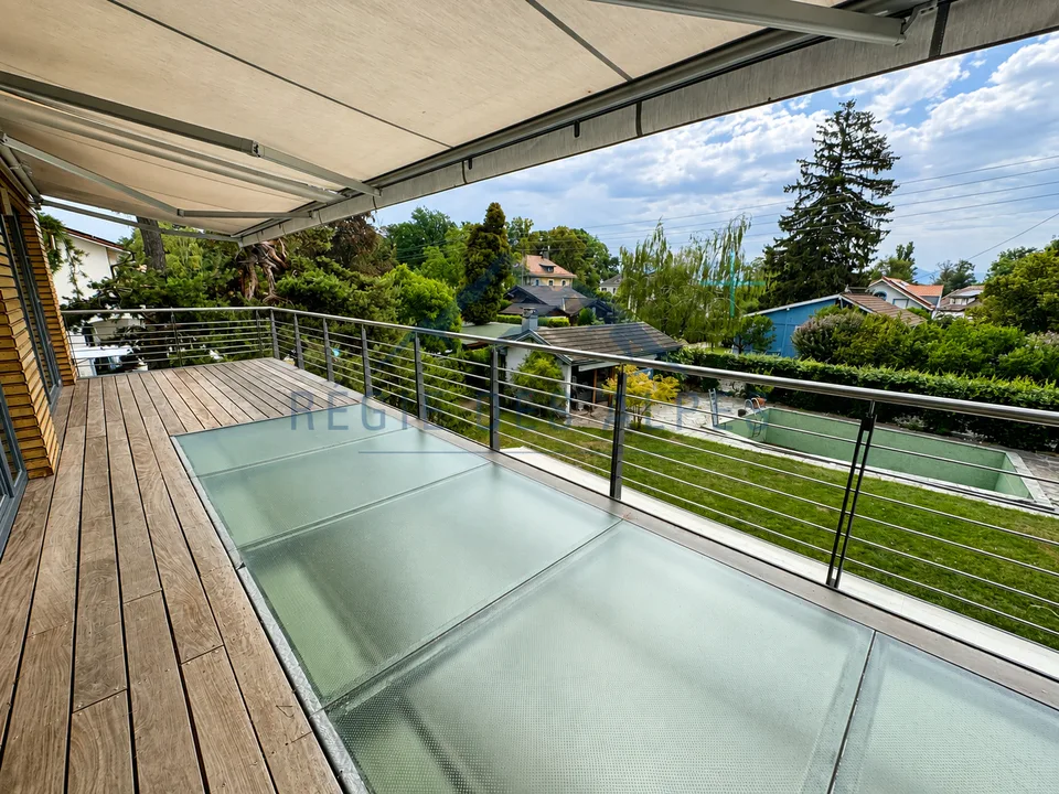 À reprendre - Élégant appartement meublé de 3,5 pièces avec vaste terrasse à Genthod