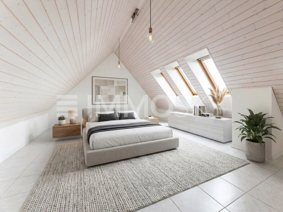 Two attic residences with private lift directly in front of the door