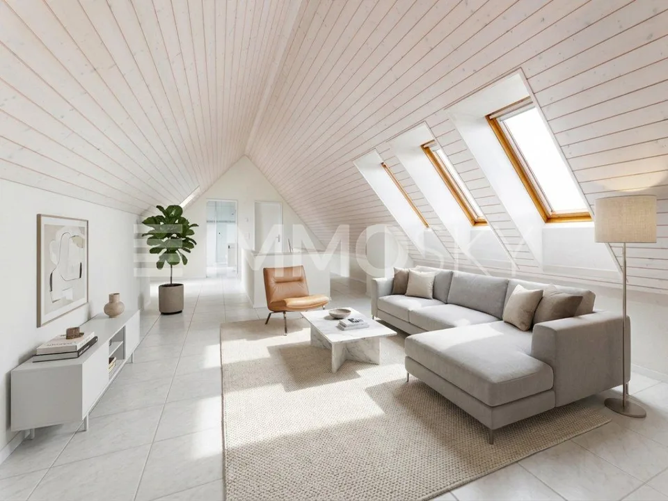 Two attic residences with private lift directly in front of the door