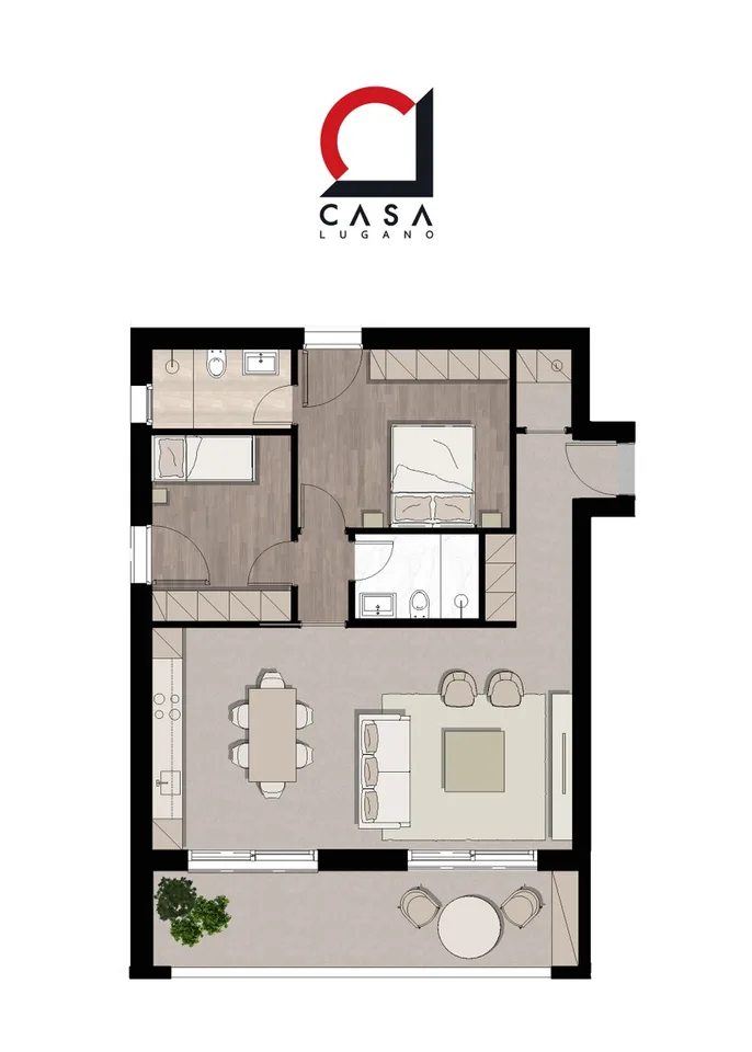 Merveilleux nouvel appartement 3,5 pièces de haut standing avec terrasse couverte