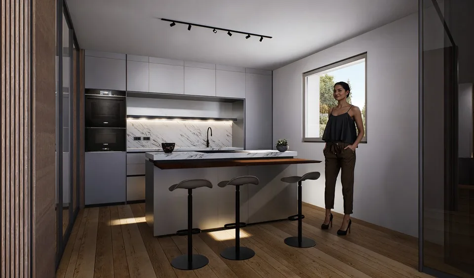 Prestigöse 3.5-Zimmer-Wohnung mit Seeblick und Garten in Capolago
