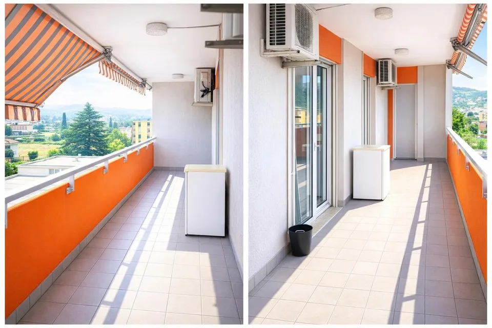 Sechster Stock 4,5 renoviert mit sehr großer Panoramaterrasse.