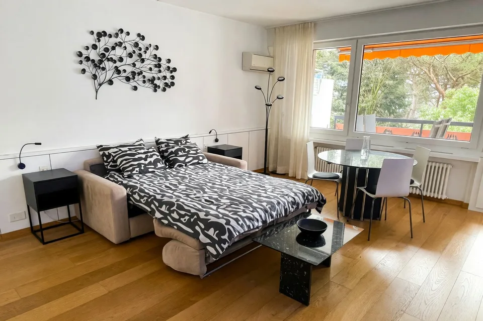 Bellissimo 2,5 locali con terrazza vista lago in residence di vacanza