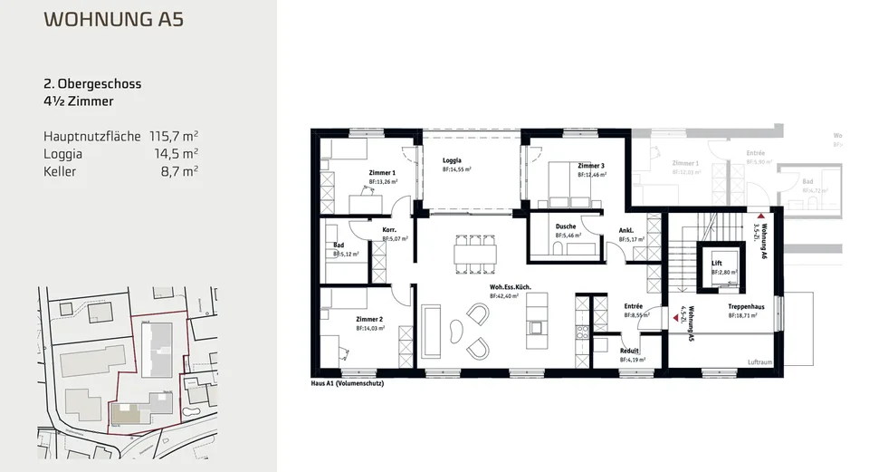 Neubauprojekt in Muri AG - Moderne 4.5-Zimmer-Wohnung an bester Lage