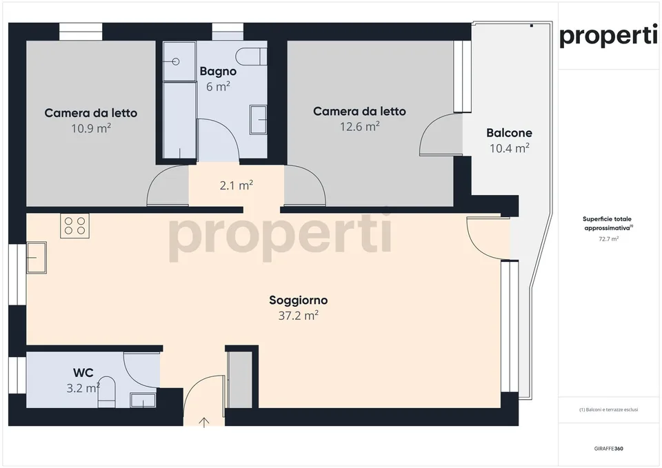 Appartement moderne et lumineux de 3.5 pièces à Biasca