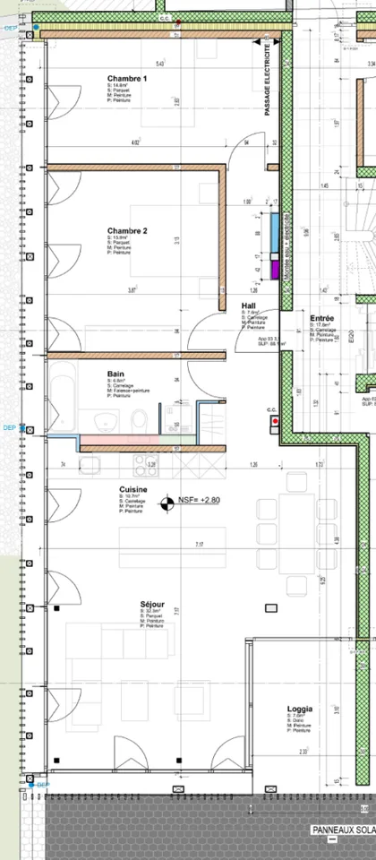 Autigny / 3.5 rooms with loggia