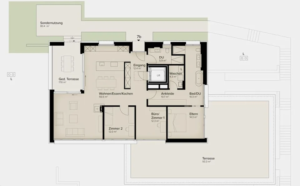 175 m² | Luxuriöses 4.5-Zimmer-Terrassenhaus - In den Reben