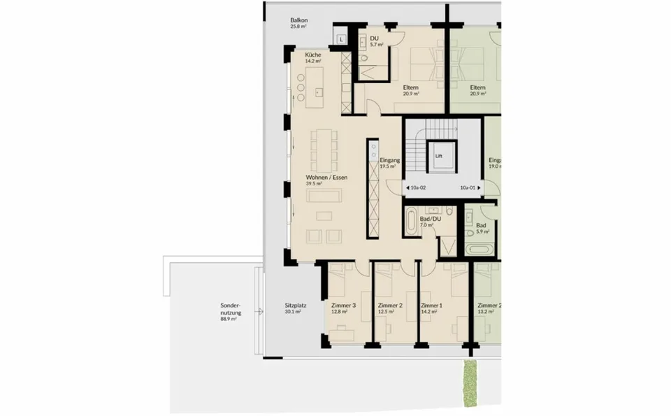 173 m² | 5,5-pièces appartement en propriété | Heerenberg | Première occupation