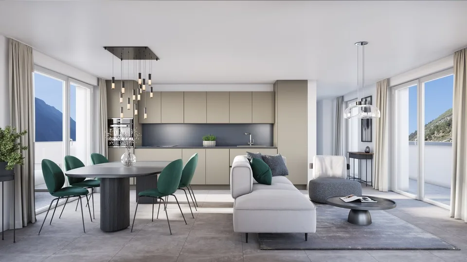 Family paradise with garden – 4.5-room apartment in Leuk