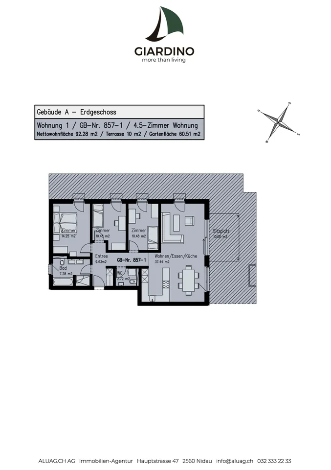 4.5 ZIMMER NEUBAUWOHNUNG IM EG