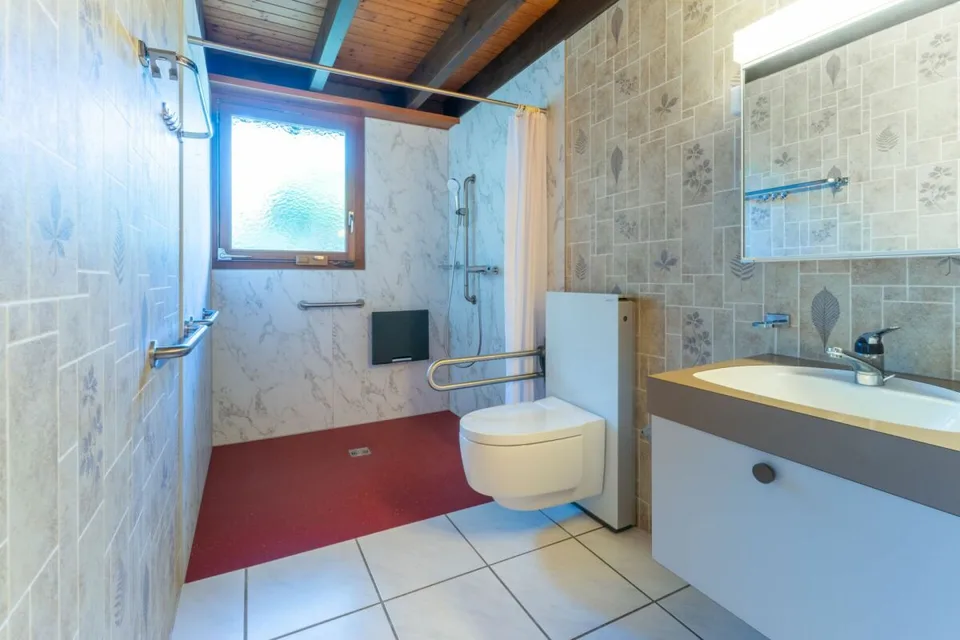 7.5-room living experience with gallery, lift, and pool on the edge of the forest