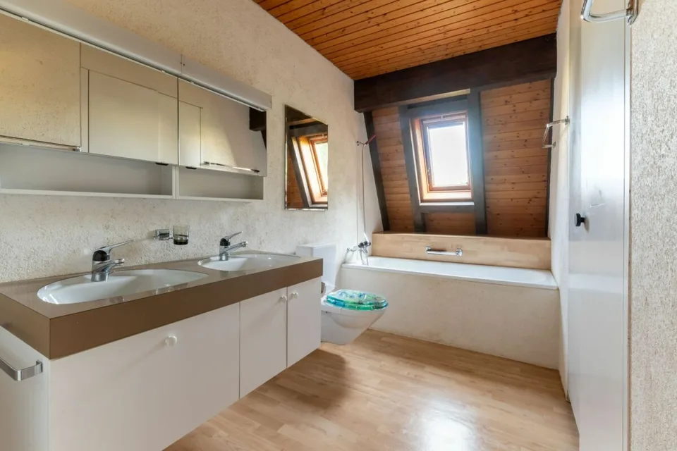 7.5-room living experience with gallery, lift, and pool on the edge of the forest