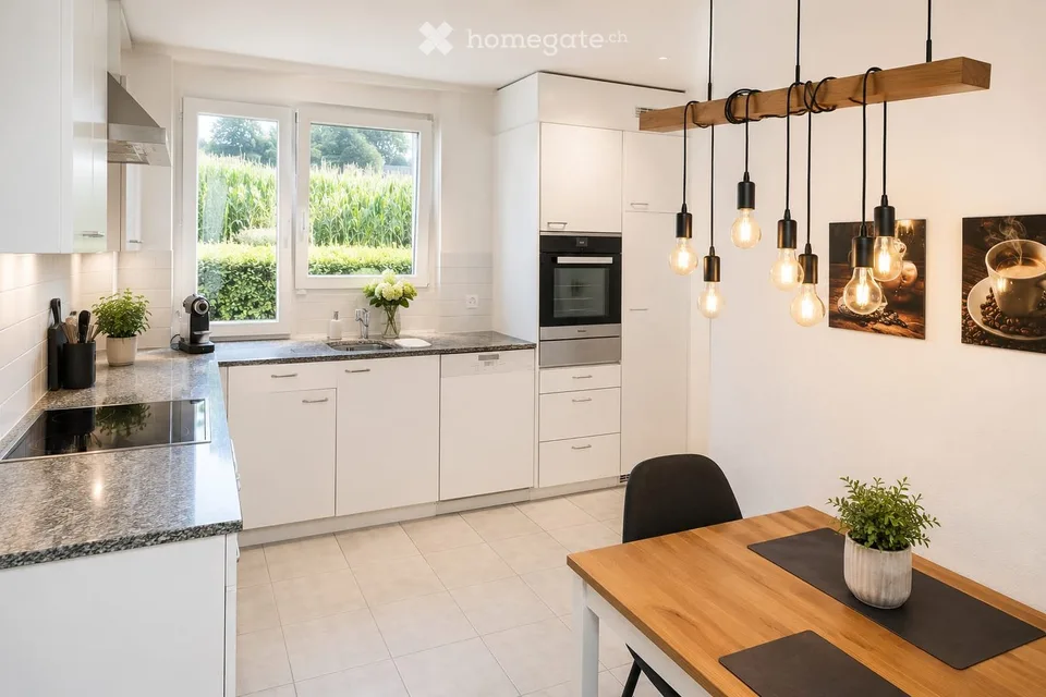 4.5-room garden apartment with plenty of evening sun, privacy, and excellent connection to Zurich
