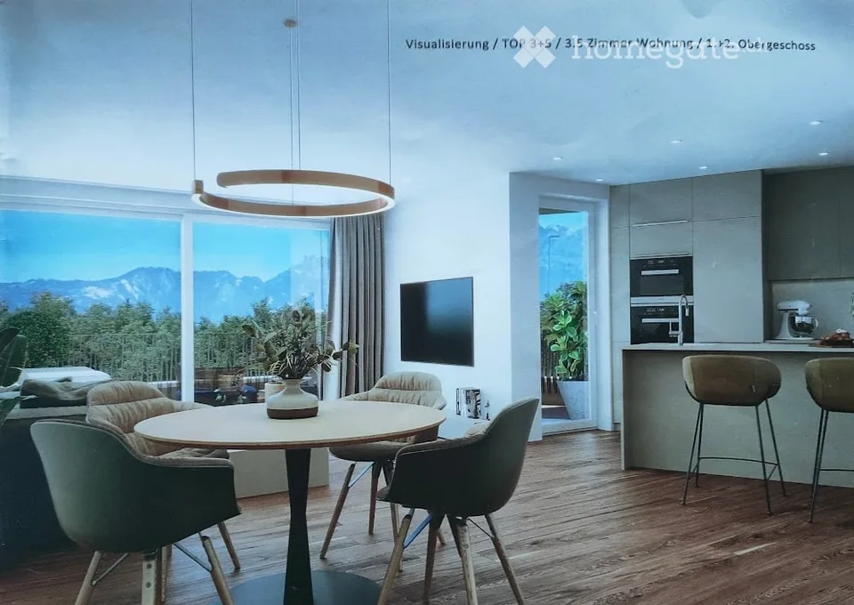 Moderne 3.5-Zimmer-Terrassenwohnung mit Blick ins Grüne in Sennwald