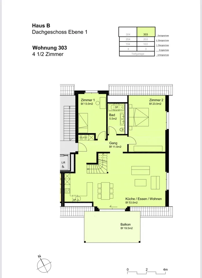 Attraktive 4.5 Zimmer-Maisonettewohnung im Hirschthal
