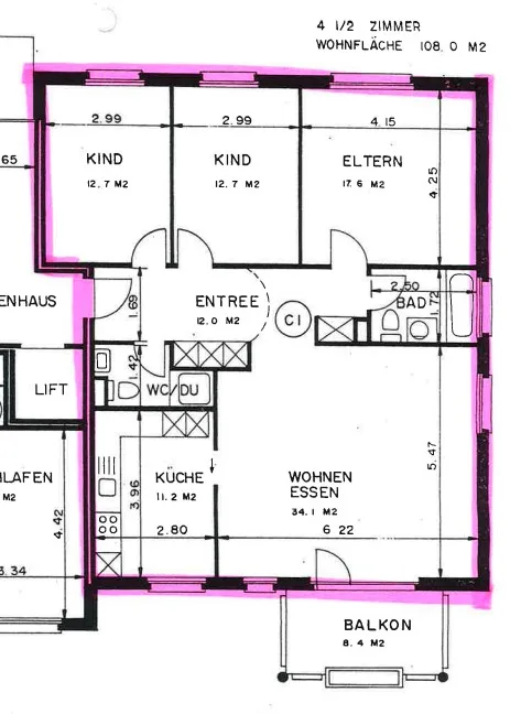 Spacious 4.5-room apartment in a quiet residential area