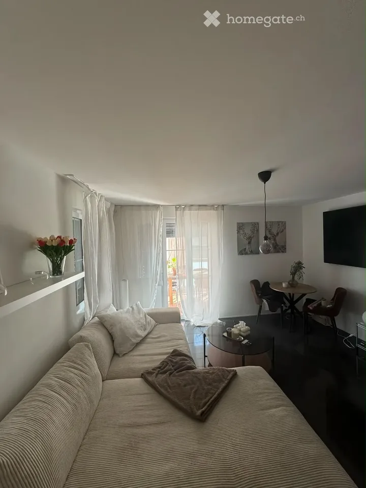 Appartement confortable 3 pièces avec balcon et belle vue à Liestal