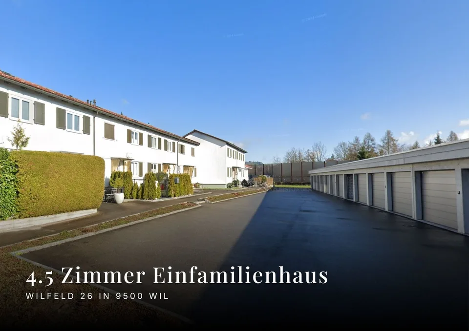 Charmantes 4.5-Zimmer-Reihenhaus in Wil SG – Sofort verfügbar!