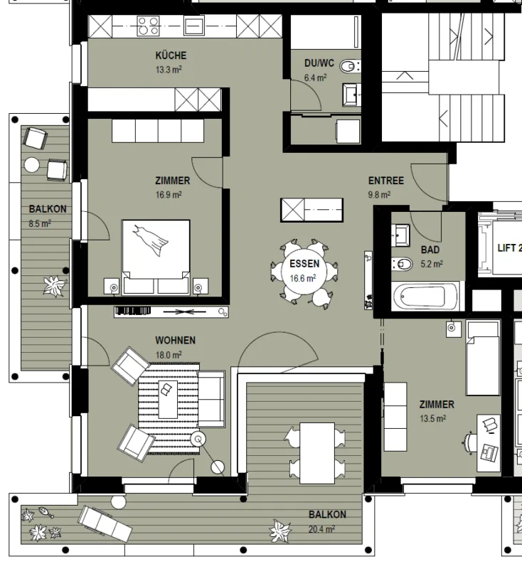 Brand new 3.5 room apartment in the popular "Langrüti" development for rent!