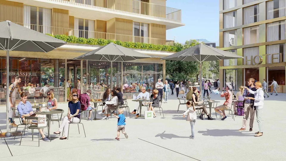 Gelegenheit - Neues 142 m2 großes Gewerbegrundstück zur Miete im Cour de Gare Viertel