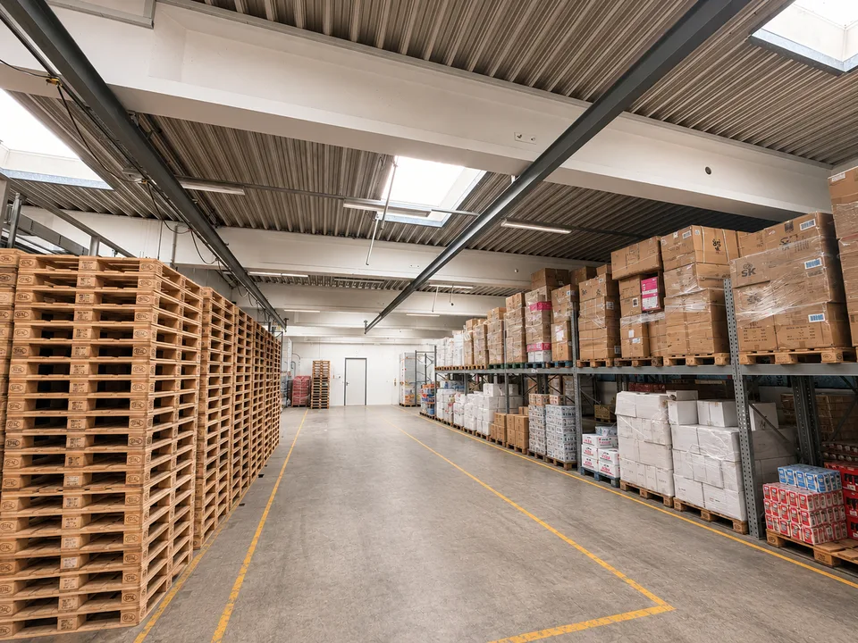 VIELSEITIGE UNTERNEHMENSLIEGENSCHAFT MIT LOGISTIK, BÜROS, BETRIEBSWOHNUNG UND TIEFKÜHLLAGER
