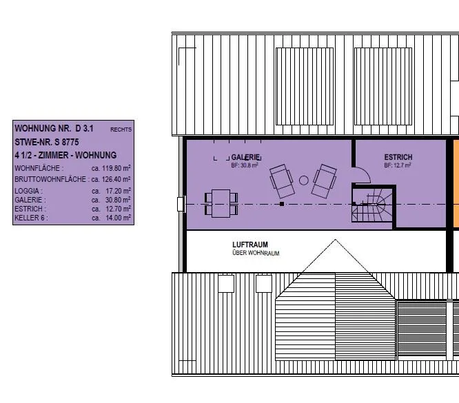 Exklusive 4.5 Zimmer-Galeriewohnung mit grosser Loggia und hochwertigen Ausbau