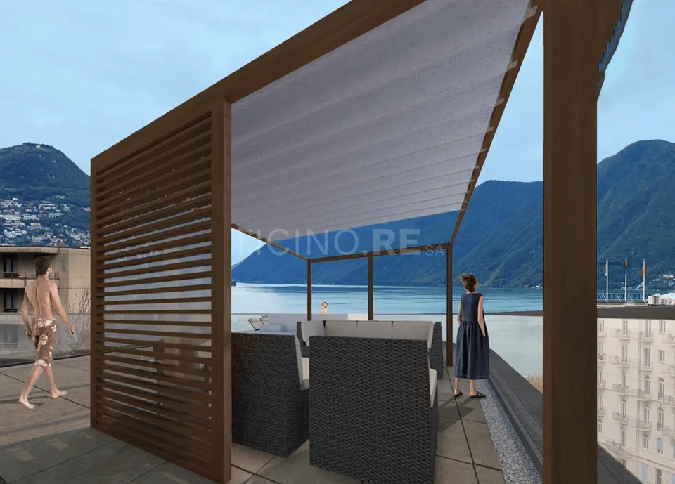 Appartamento moderno di 3.5 locali a Lugano con vista lago