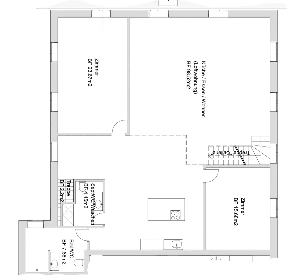 Erstvermietung durch Totalsanierung-Grosszügige 3.5-Zimmer-Dachwohnung mit Galerie