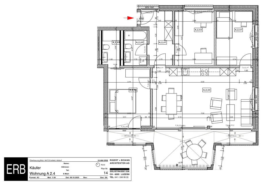 Modern 4.5-room apartment above the roofs of Erstfeld