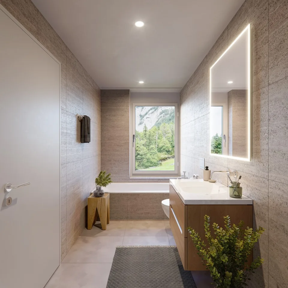 Modern 4.5-room apartment above the roofs of Erstfeld