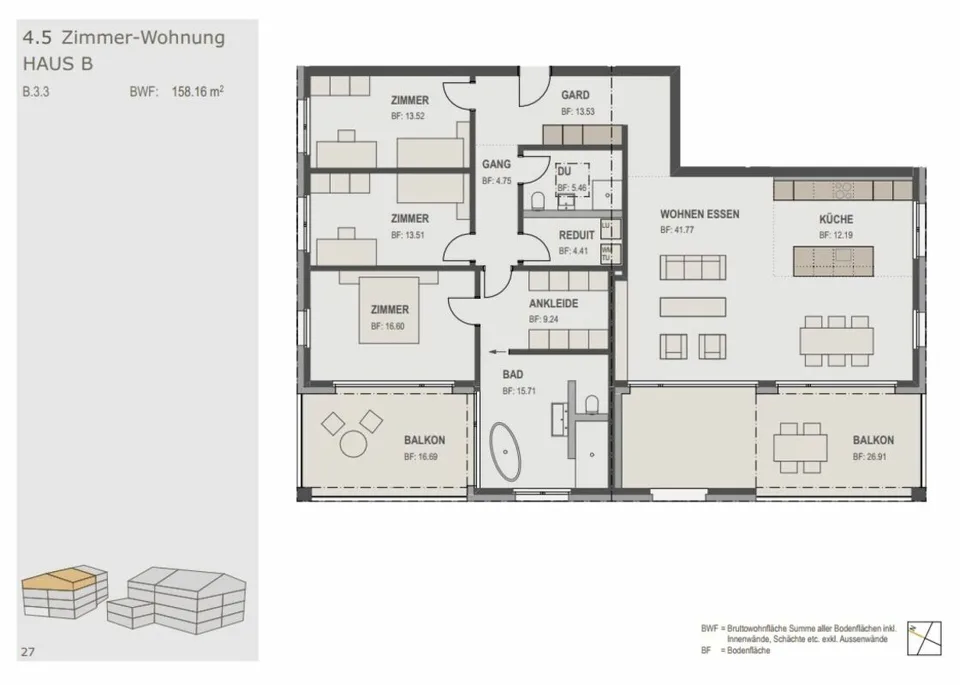 Location : appartement de 4,5 pièces en mansarde