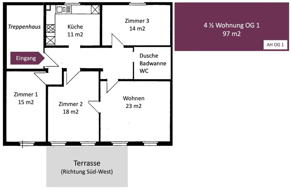 4-Zimmer-Wohnung Mitten in Wolhusen