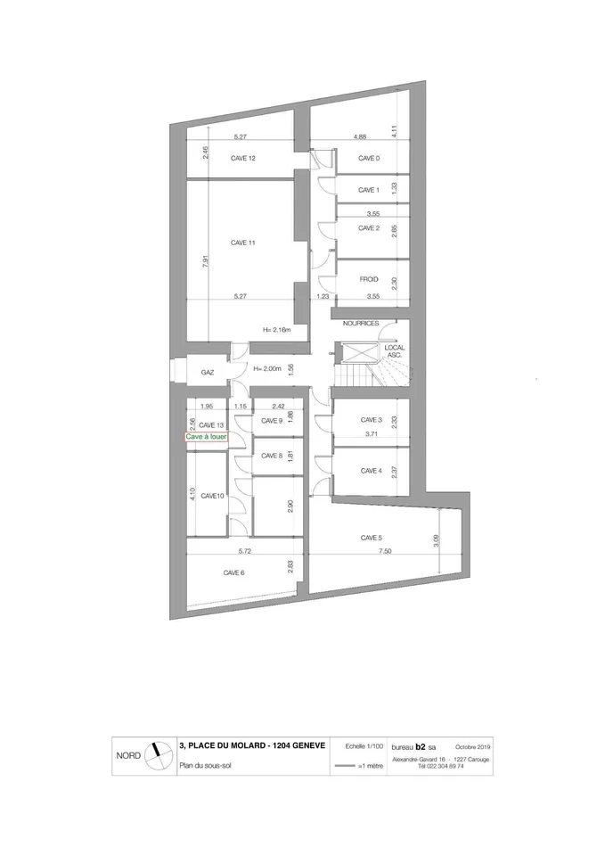 Platz du Molard - Keller 5m2
