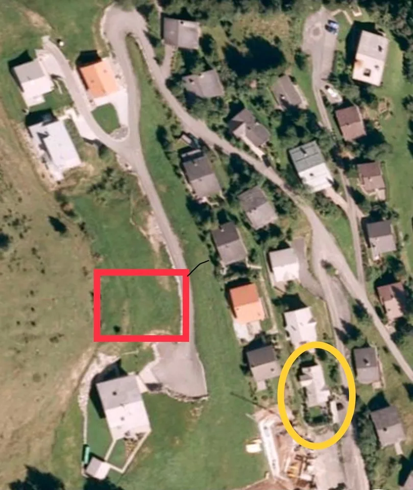 804 m2 di terreno edificabile W2b in cima all'Anggetlin con vista da sogno - Prima residenza