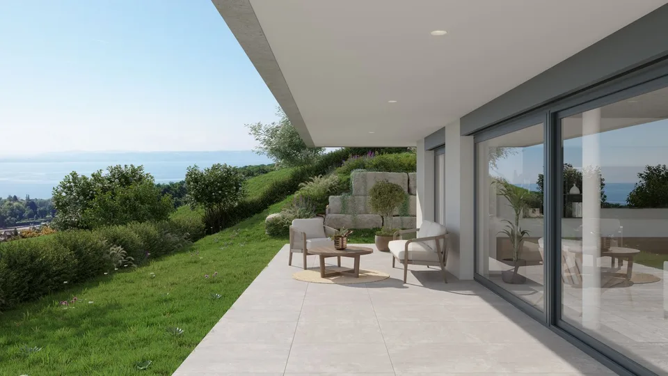 Garden level with stunning view